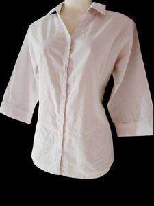 Elegant White 3/4 Sleeve Shirt