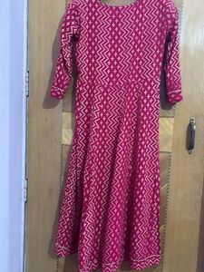 Cotton Anarkali Suit With Pant