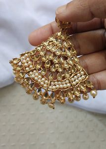 GOLDEN KUNDAN &amp; PEARLS CHANDELIERS 🎀