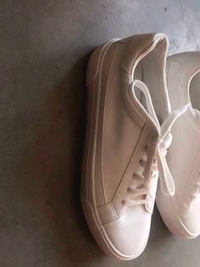 Zara White Platform Sneakers