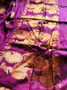 Pure Silk Violet Kanjivaram Saree