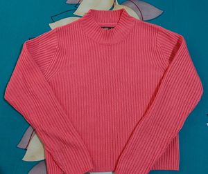 Zudio Pink Sweater High Neck