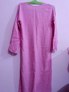 Pink Embroidered Kurti