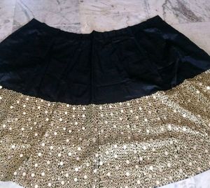 Black Semi-stitched Lehenga