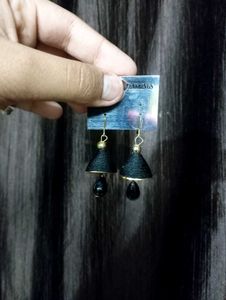 Black Jhumka Earrings