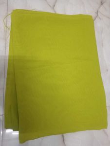 Plan Lime Green Colour Saree