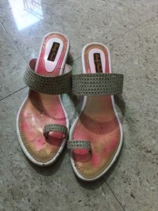 Lady Touch Pink &amp; White Sandals