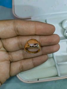 Gold Tone Signet Ring