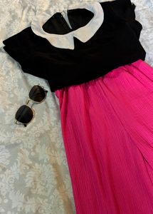 Black Top With White Neck Detailing