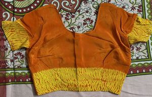 Orange Sequin Saree with Blouse