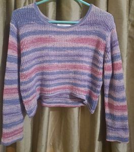 Striped Cropped Sweater