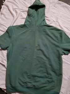 Green Short Sleeve Hoodie
