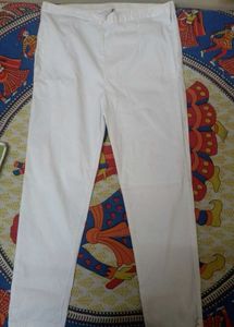 Women cotton pant white
