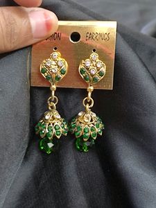 Green Antique Ear Piece