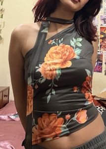 Floral Halter Neck Top