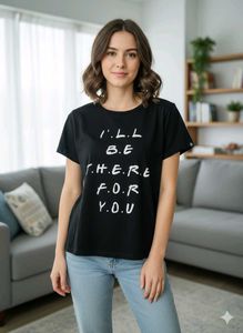 Friends Theme Black T-Shirt