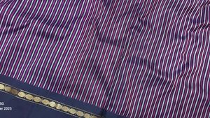 Elegant Vintage Pure Zari Striped Saree