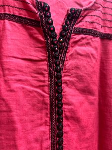 Sleeveless Printed A-line Kurti