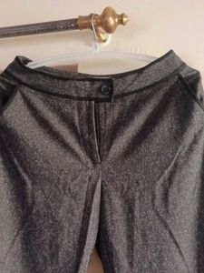 Gray Bell Bottom Style Full Length Trousers