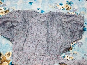Floral Sheer Tie-Front Top