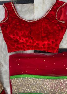 Red Lehenga choli with dupatta- fully stitched