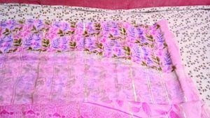 Pink Floral saree