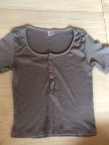 Grey Ribber SSS Cute Top