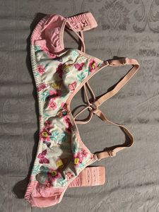 Floral Print Bra