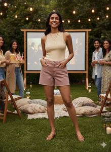 ☀️M&amp;S Summer Crush! Dusty Rose Denim Shorts 🌸