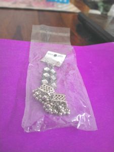 Beautiful Silver Mirror Drop Earrings
