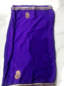 Synthetic Crepe Clothing Saree With blouse