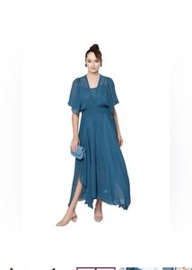 Label Ritu Kumar Teal Maxi DressWith Camisole