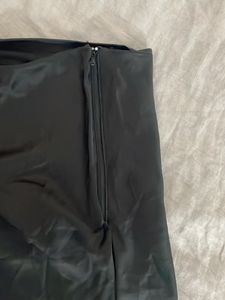 Black Satin Mini Skirt