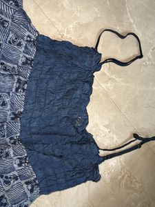 Elegant Navy Print Dress