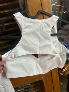 FREAKINS BRAND NEW White Cut Out Top
