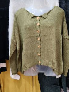 Green Knit Cardigan