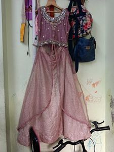 One Day Offer🥳Pink Embellished Lehenga Set