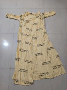 New Typographic Dress And Long Shrugs Set
