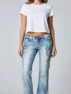 Embellished Denim Jeans