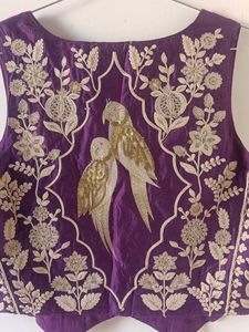Embroidered Purple Waistcoat