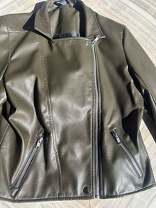 Asymmetrical Olive Colour Jacket