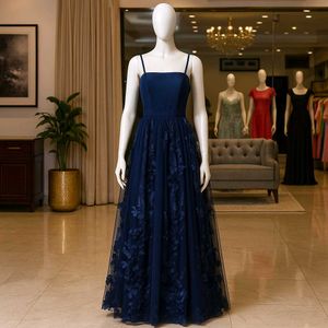 Elegant Navy Blue Gown