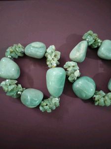 POWERFUL NATURAL GREEN JADE GEMSTONE BRACELET