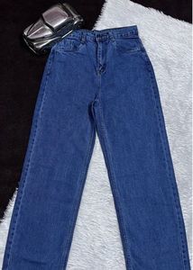 Dark Blue Wide Leg Jeans