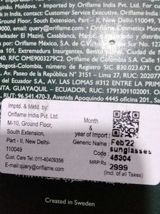 Oriflame Eksklusiv Black Sunglasses