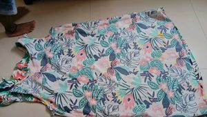 Floral Print Sundress with Tie Straps