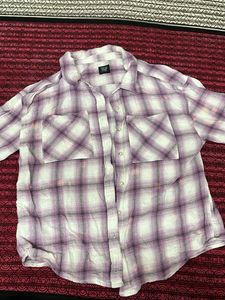Purple Plaid Flannel Shirt