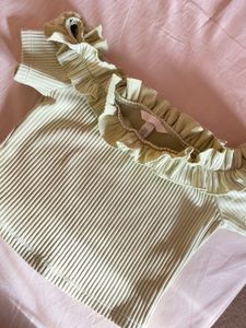 Sage Green Ruffle Crop Top