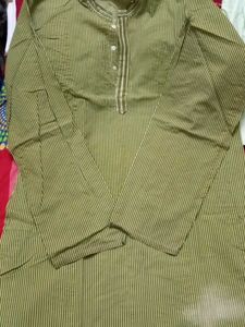 Striped Green Stripped KURTHA