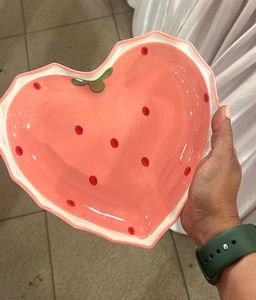 3 PC Set - Strawberry Heart Plate
